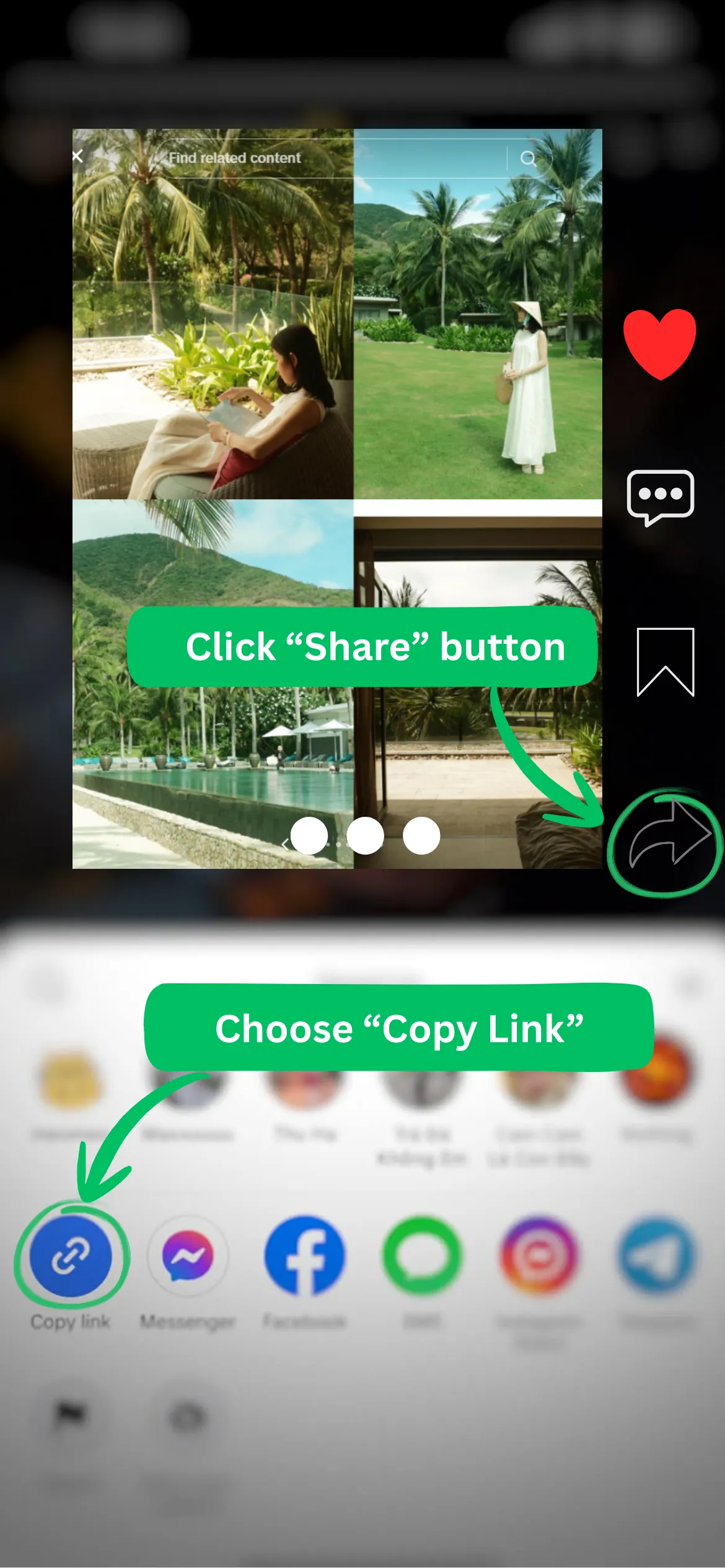 Copy the slideshow link