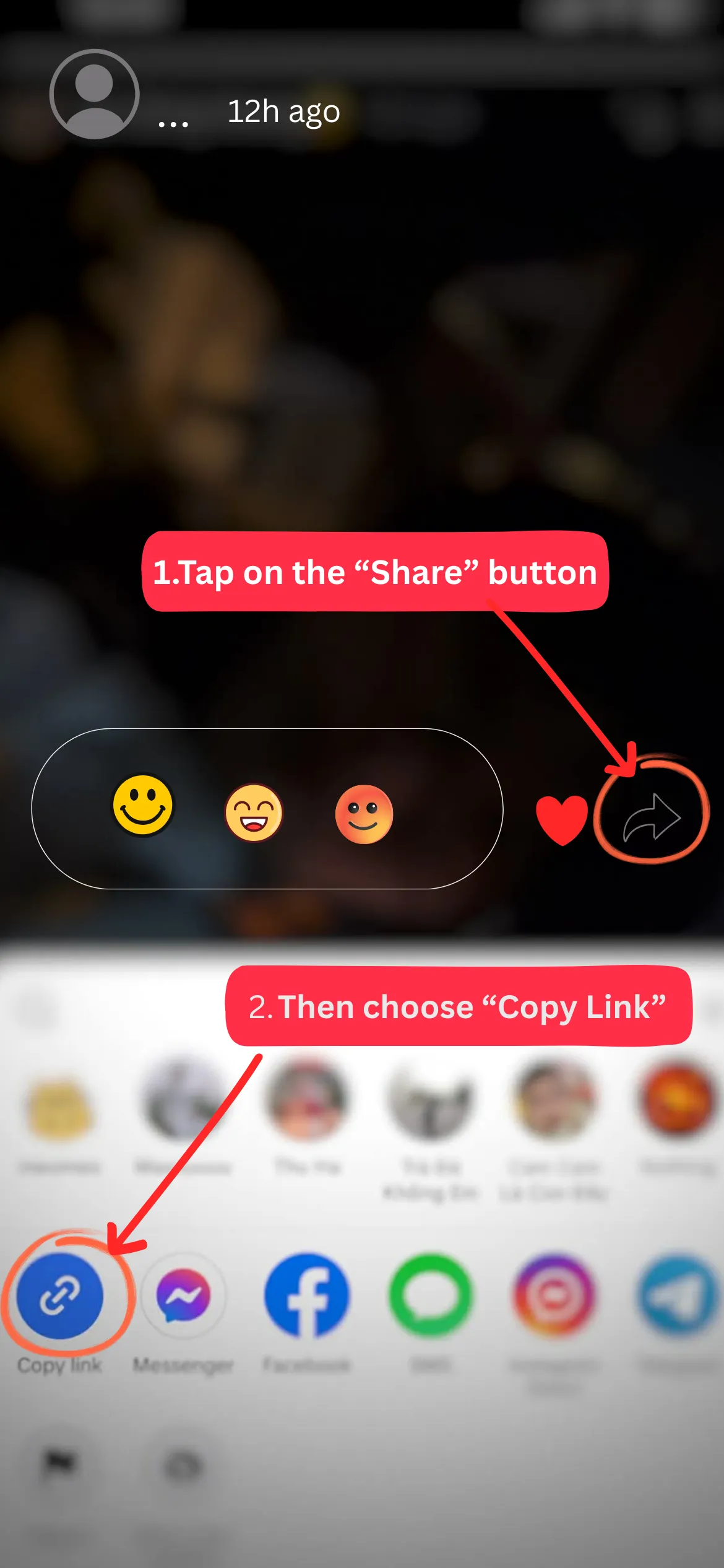 Find and copy the TikTok story video link